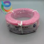 سیم افشان 1*0/25 صورتی حلقه 100متری تمام مس حس کابل