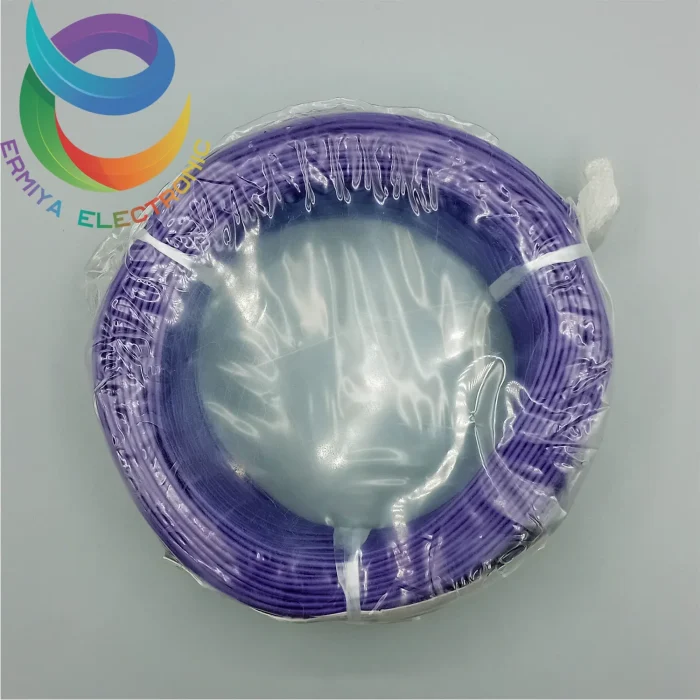 سیم افشان 1*0/25 بنفش حلقه 100متری تمام مس حس کابل - تصویر 2