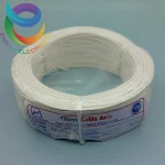 سیم افشان 1*0/25 سفید حلقه 100متری تمام مس حس کابل