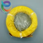 سیم افشان 1*0/25 زرد حلقه 100متری تمام مس حس کابل - تصویر 2