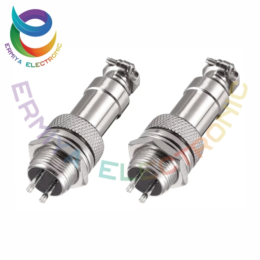 کانکتور نظامی گرد فلزی قطر 12mm پنلی
