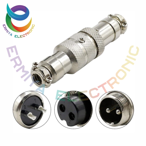 کانکتور نظامی گرد فلزی قطر 16mm بین راهی